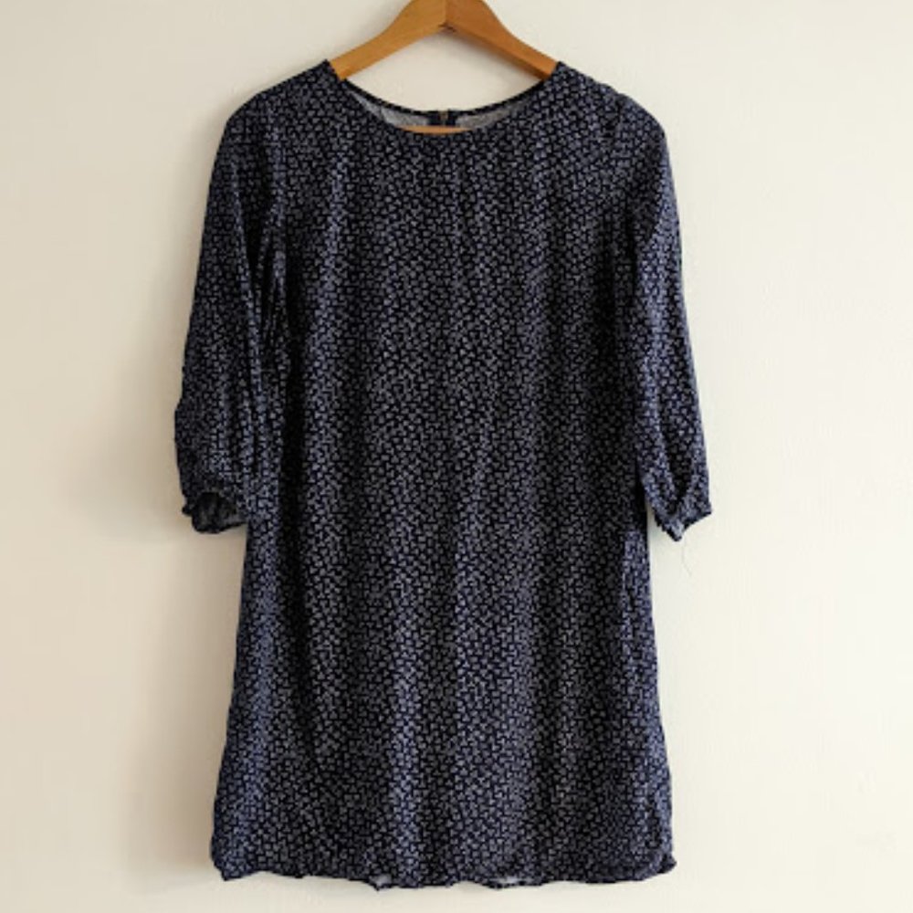 Old Navy Navy Blue Floral Dress